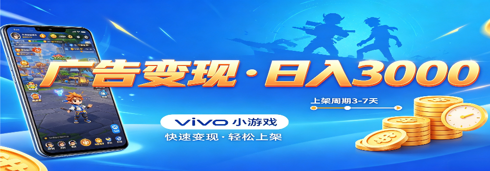 vivo小游戏广告流量变现，绿色稳定！-星讯速推