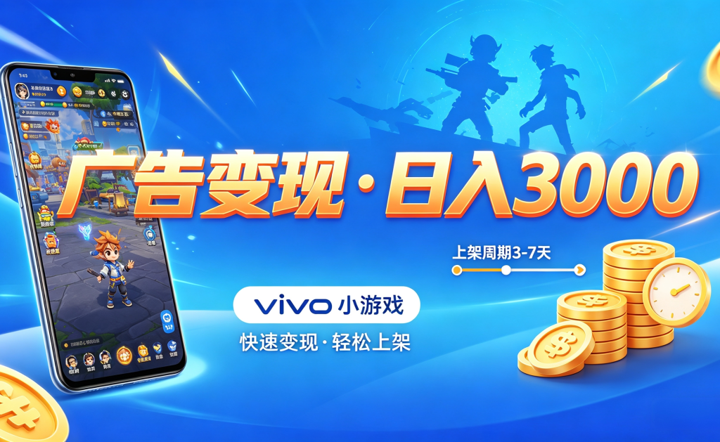 vivo小游戏广告流量变现，绿色稳定！-星讯速推